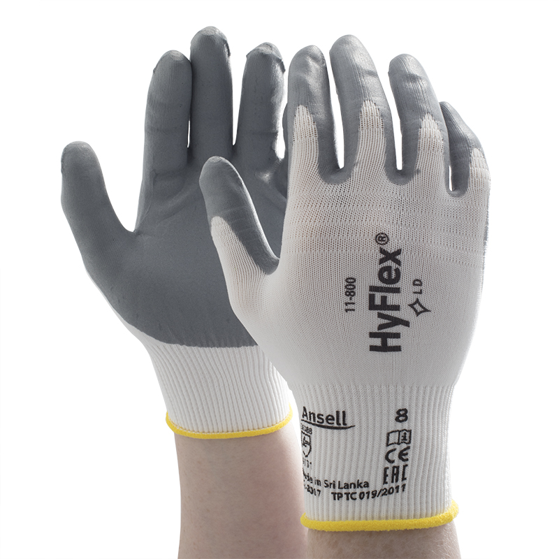 Nitrile Work Gloves Ansell Hyflex 11-800